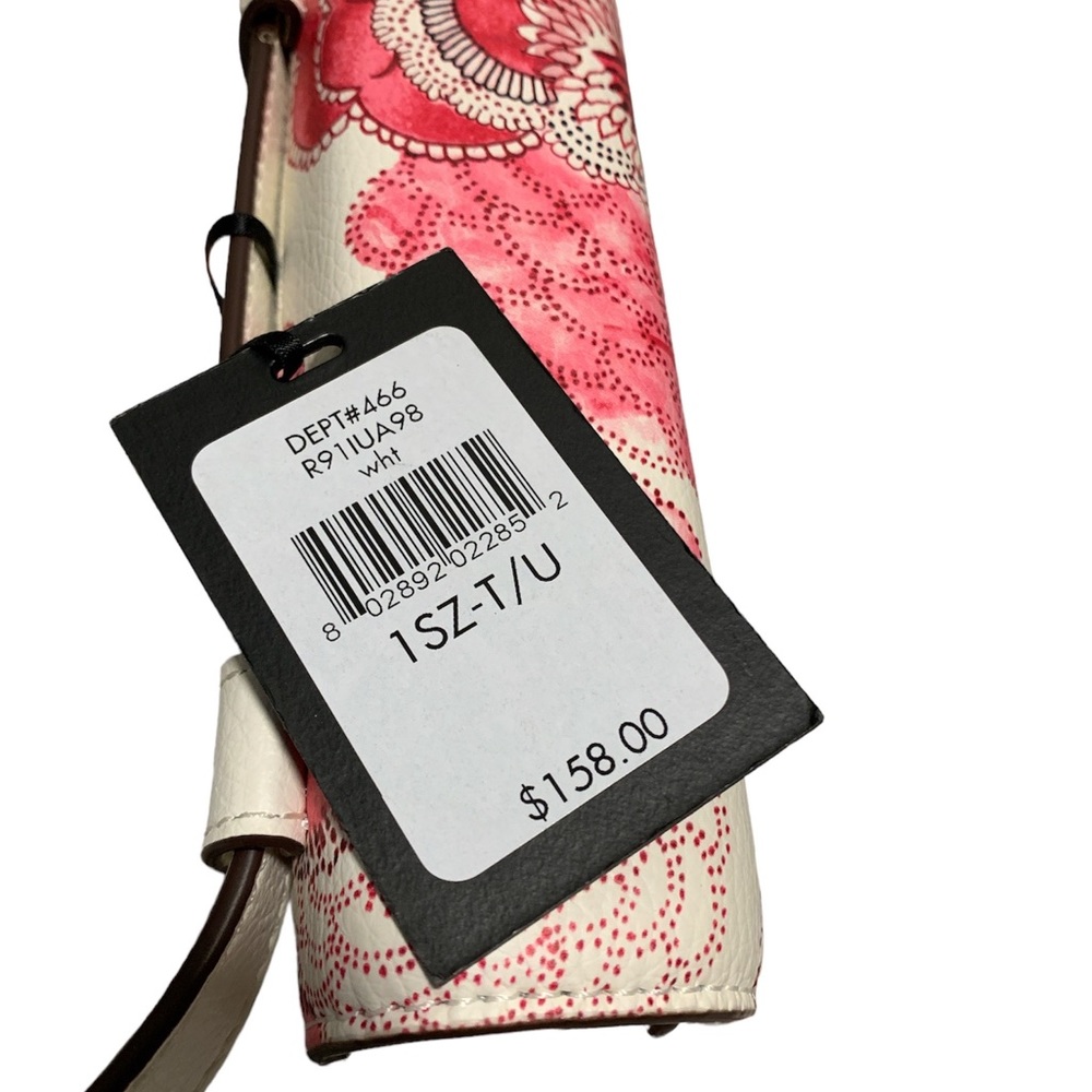 πΊπΊDONNA KARAN NEW YORK Whitney Floral Belt Bag In White/PinkπΊπΊ - Picture 5 of 9